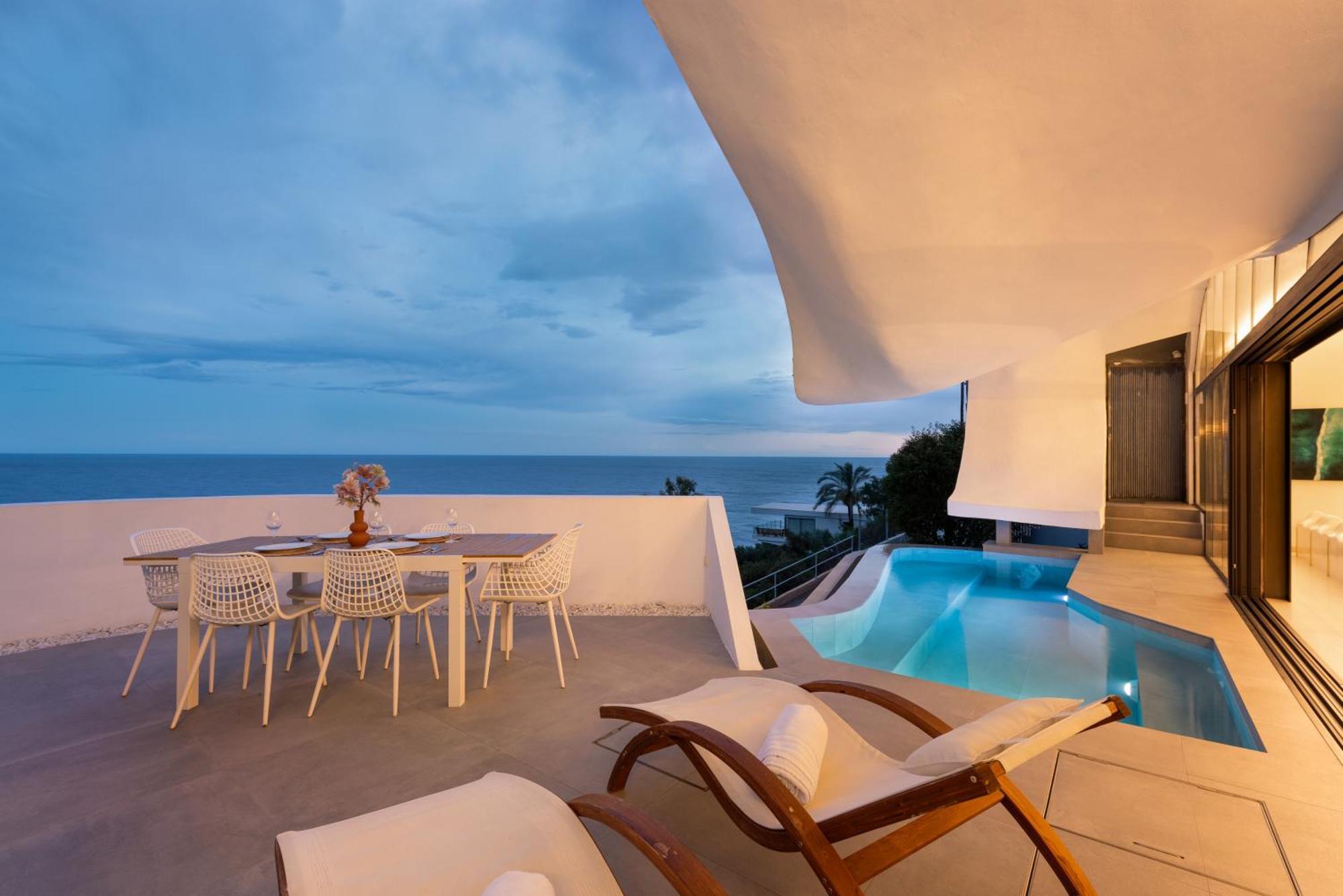 Rentitspain Casa Del Acantilado Piscina Climatizada サロブレーニャ エクステリア 写真