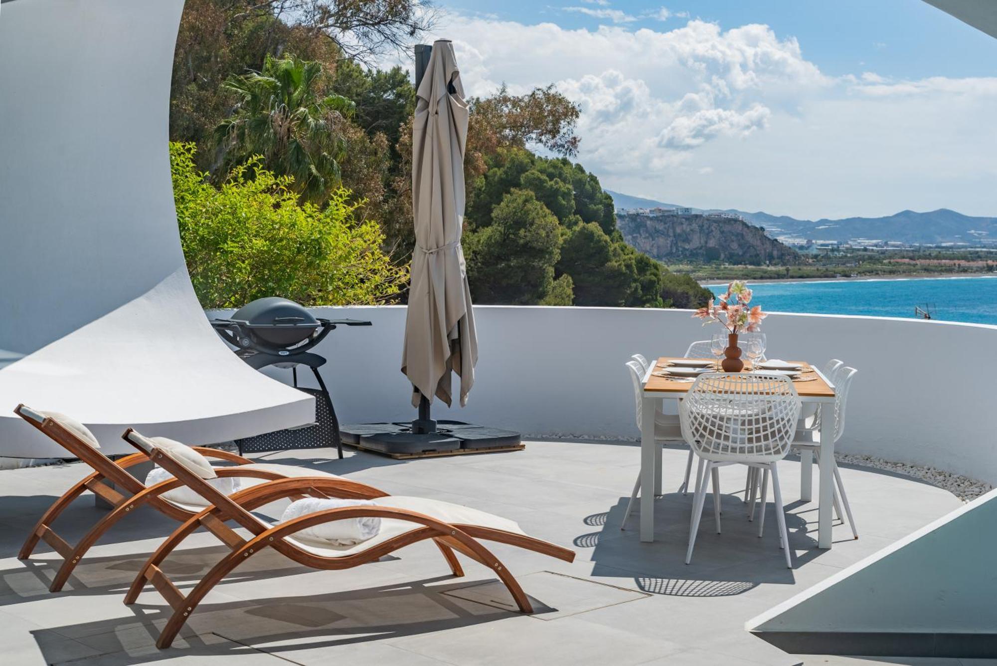Rentitspain Casa Del Acantilado Piscina Climatizada サロブレーニャ エクステリア 写真