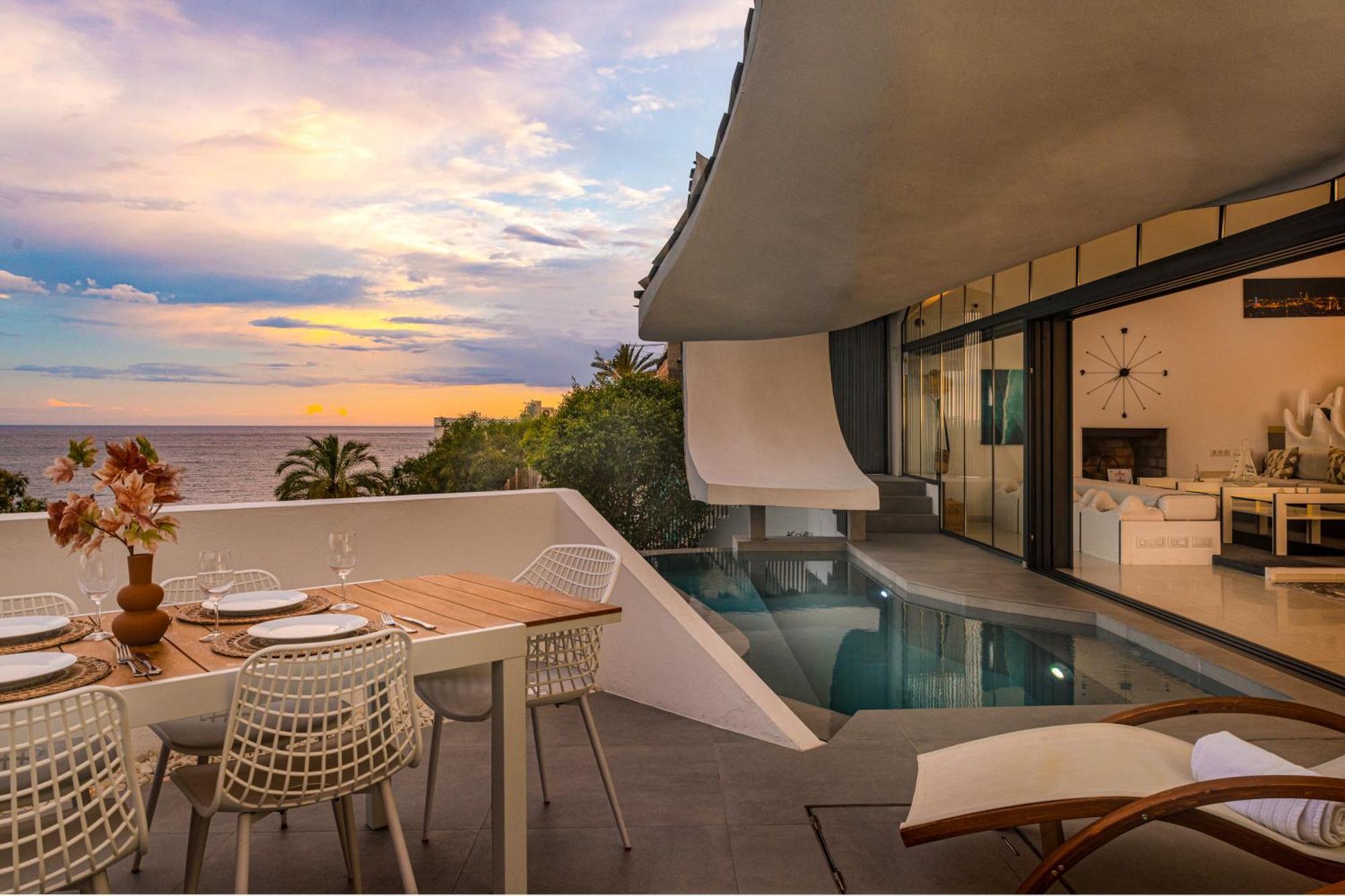 Rentitspain Casa Del Acantilado Piscina Climatizada サロブレーニャ エクステリア 写真