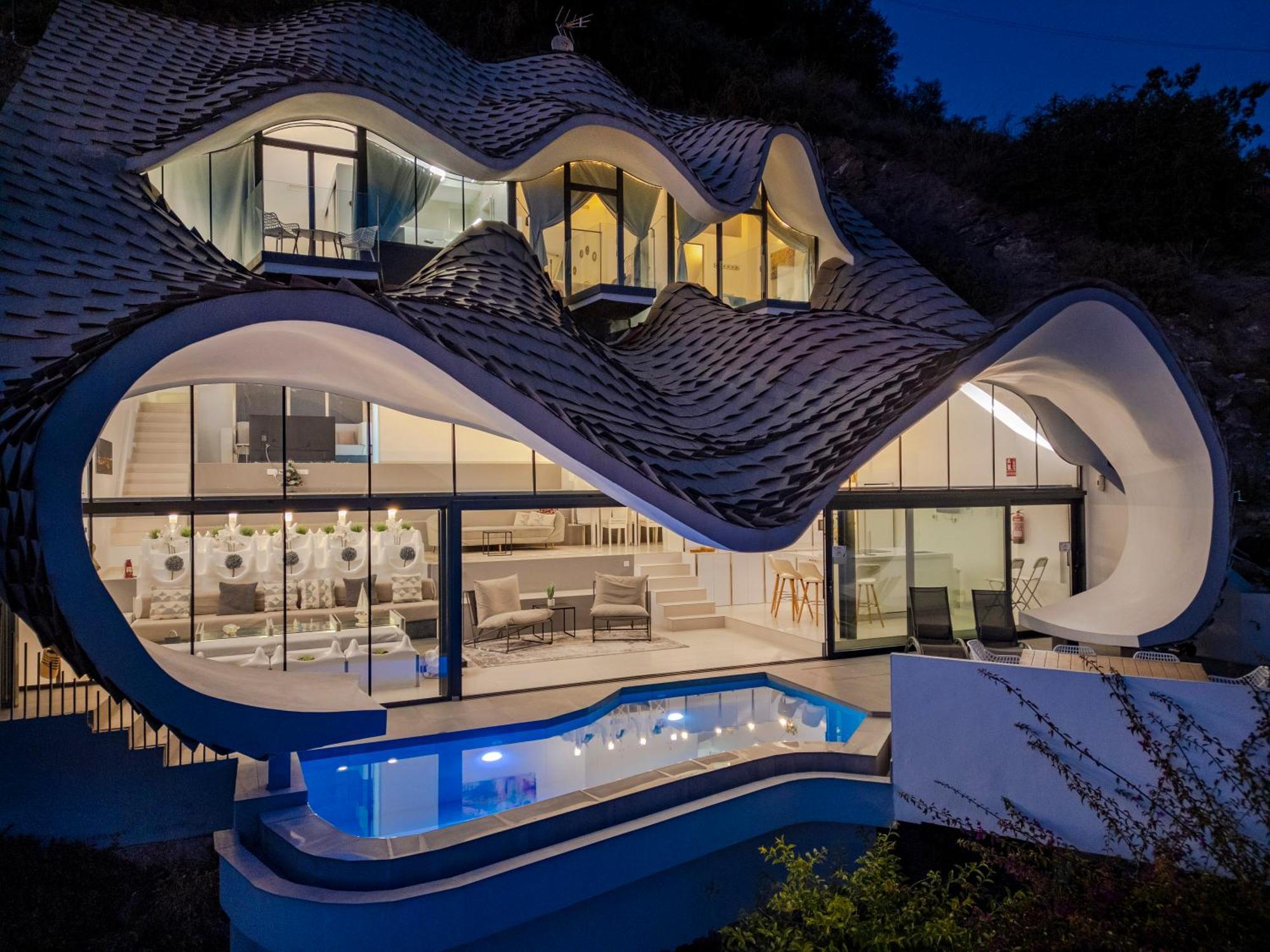 Rentitspain Casa Del Acantilado Piscina Climatizada サロブレーニャ エクステリア 写真